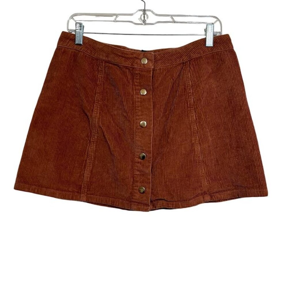 Forever 21 Cord Mini Skirt, Burnt Orange Color, Waist 30